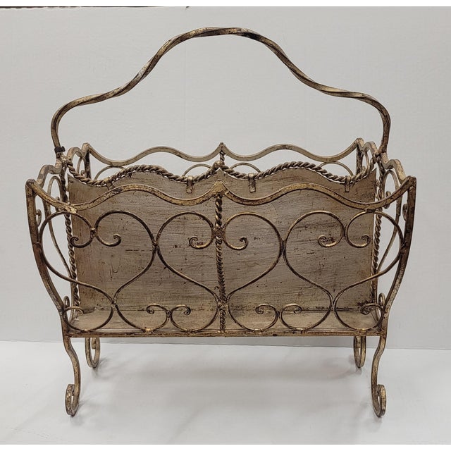 Vintage Tuscan Magazine Rack For Sale - Image 9 of 9
