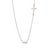 Early 21st Century Sterling Silver Cross Charm & Diamond Chain Necklace For Sale - Image 5 of 8