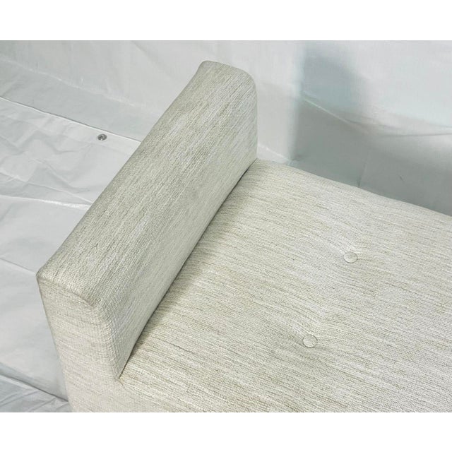 1980s Custom Los Angeles Upholstered Bench With Solid Wood Base For Sale - Image 13 of 17
