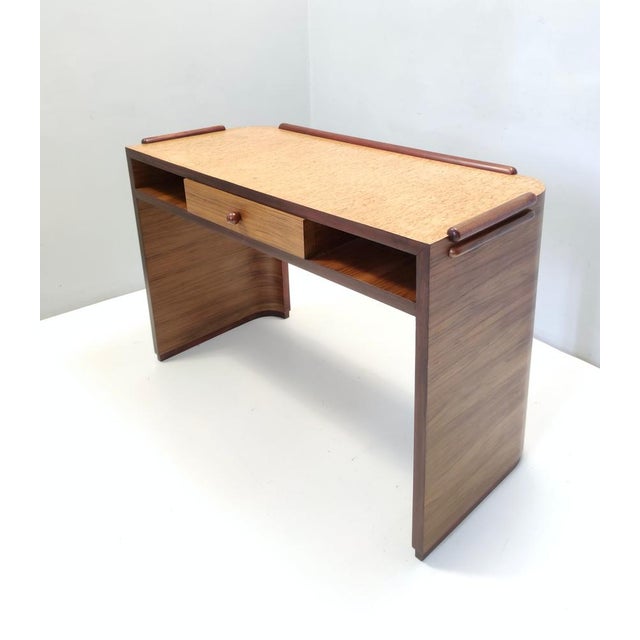 1940s Art Deco Italian Birch and Beech Writing Desk, 1940s For Sale - Image 5 of 17