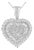 10K White Gold 1 cttw Multi Cut 1 cttw Diamond Heart Pendant Necklace (H-I, I1-I2) For Sale