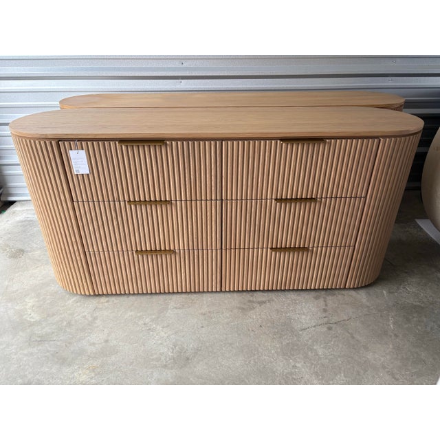 Brown Rh (Restoration Hardware) Byron 6-Drawer Dresser – Light Oak Finish For Sale - Image 8 of 8