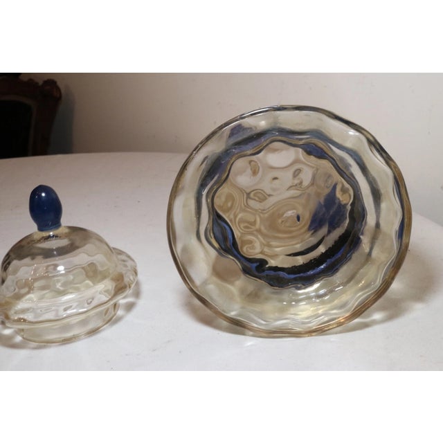 Large Vintage Quality Hand Blown Studio Art Glass Lidded Beer Stein Pitcher For Sale - Image 9 of 12