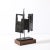 1960s Mid-Century Torch Cut Steel Brutalist Sculpture on Walnut Signed John Balossi For Sale - Image 5 of 12