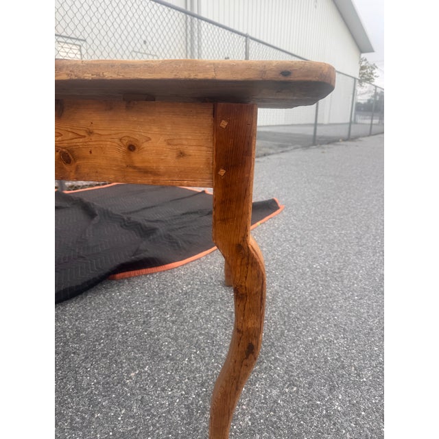 Antique table from France. Picked up at a dealer in New York. Dovetail construction. Beautifully curved legs had a bit of...