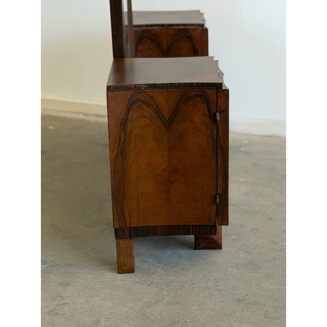 1940s Art Deco Ash Burl Veneer Vanity For Sale - Image 11 of 16