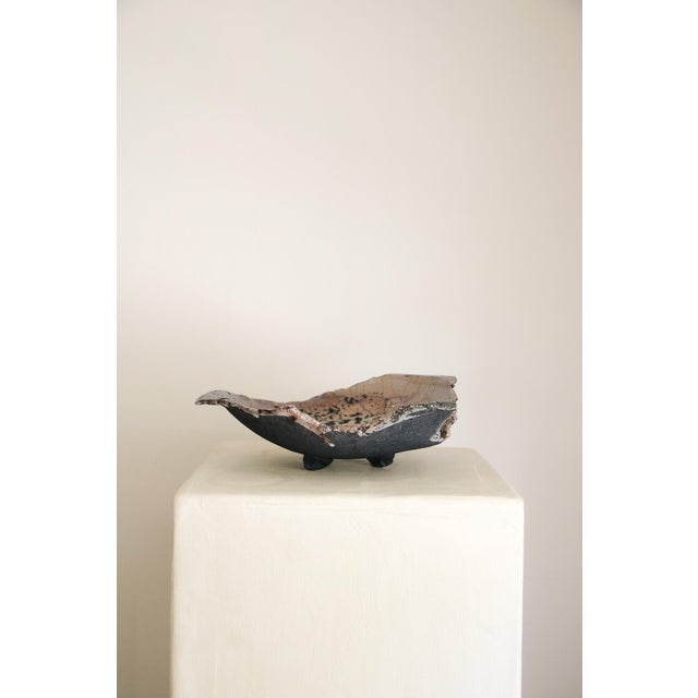 Vintage Hand Built Footed Bowl For Sale - Image 4 of 4