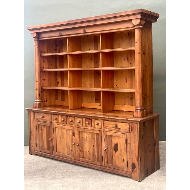 Late 20th Century Vintage Ralph Lauren “Bromley”:Knotty Pine Hutch For Sale - Image 5 of 12