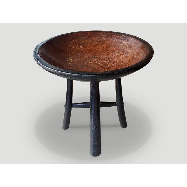 Andrianna Shamaris Mid Century Couture Two Tone Side Table For Sale In New York - Image 6 of 6