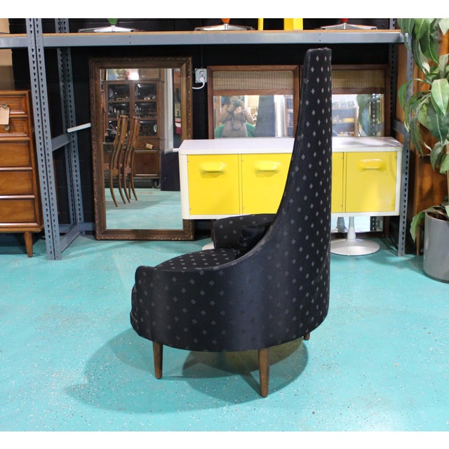 Make a statement with this stunning vintage Mid-Century Modern high-back Throne lounge chair by Adrian Pearsall, no makers...