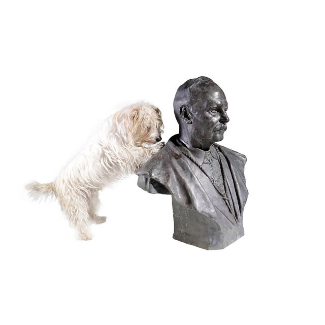 Frantz Vermeylen, Order of Knighthood Bust, 1921, Bronze For Sale - Image 6 of 15