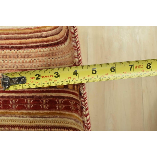 Gabbeh Rug 9’1” X 11’11” Multicolor Wool Striped Hand-Knotted Carpet For Sale - Image 13 of 15