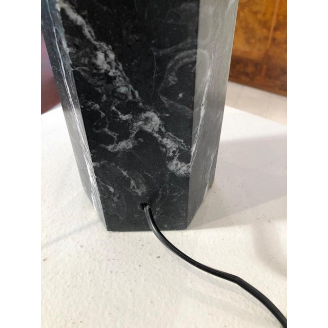 Metal Table Lamps in Black Marble by Jules Wabbes, Set of 2 For Sale - Image 7 of 9