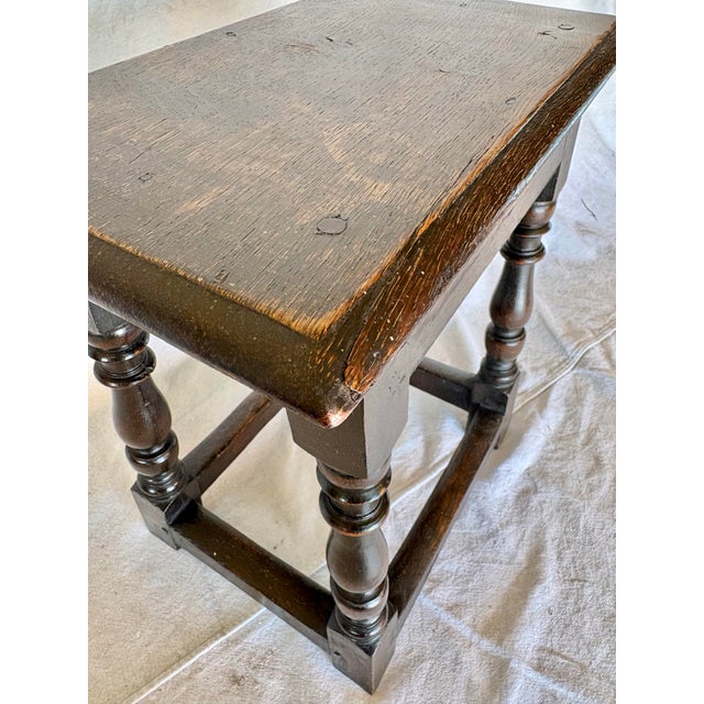 18th Century English Oak Joint Stool For Sale - Image 9 of 12