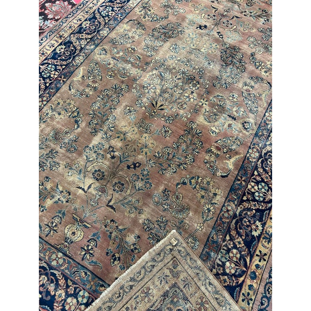 Antique Persian Lavar Kerman , 5'9 X 9' For Sale - Image 4 of 8