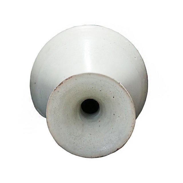 Thai Ceramic Vase With White Glaze, Mid 20th Century For Sale - Image 4 of 10
