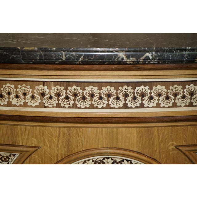 Wood Mid-Century Modern Chrome Home Cocktail Bar with Marble Top For Sale - Image 7 of 18