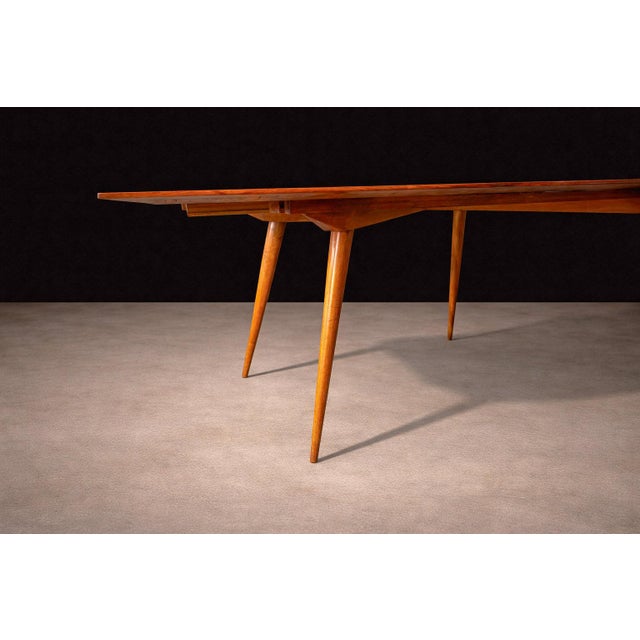 Dining Table in Caviuna, Ernesto Hauner for Mobilinea, 1950s For Sale - Image 4 of 12