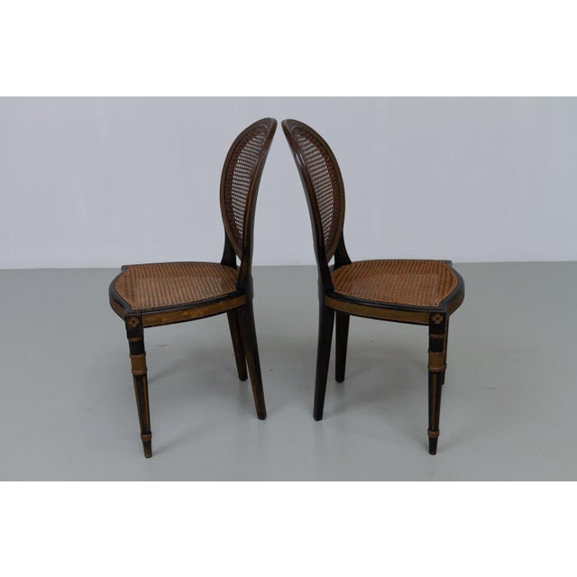 Set of French Louis XVI Style Cane Side Chairs, 1880s For Sale - Image 5 of 18