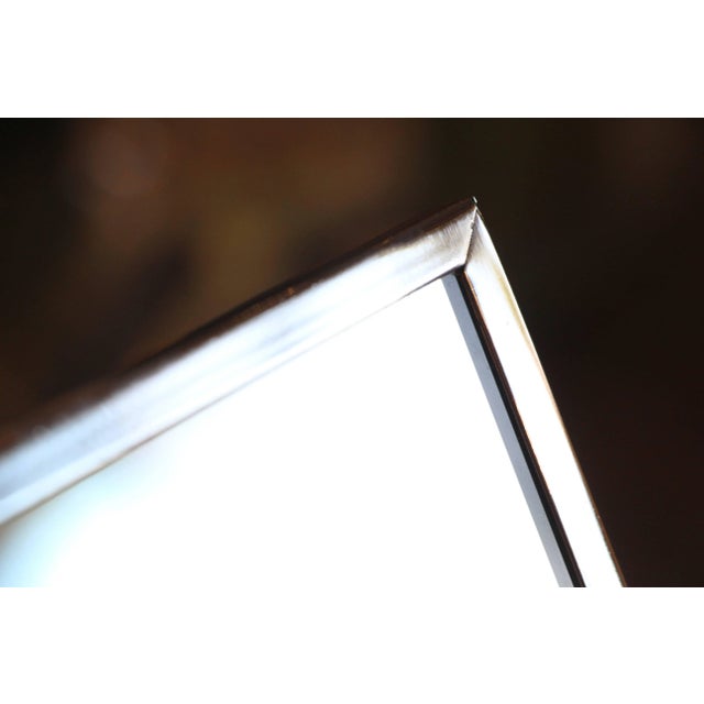 Glass Vintage Double Sided Table Mirror in the Style of Charles Hollis Jones For Sale - Image 7 of 8