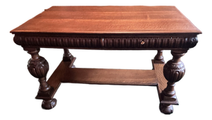Antique Arts and Craft Quarter Sawn Library/ Console Table