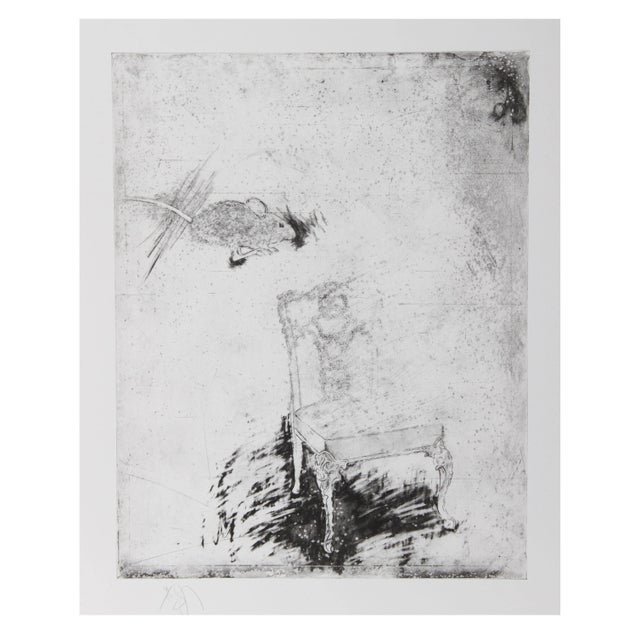 Donald Saff, Mouse and Chair, Etching For Sale