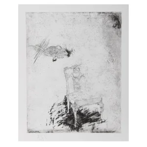 Donald Saff, Mouse and Chair, Etching