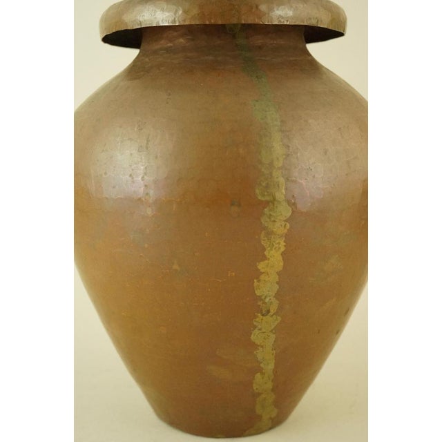 Metal Vintage Hand-Hammered Copper Vase with Stamp, 1920s For Sale - Image 7 of 18