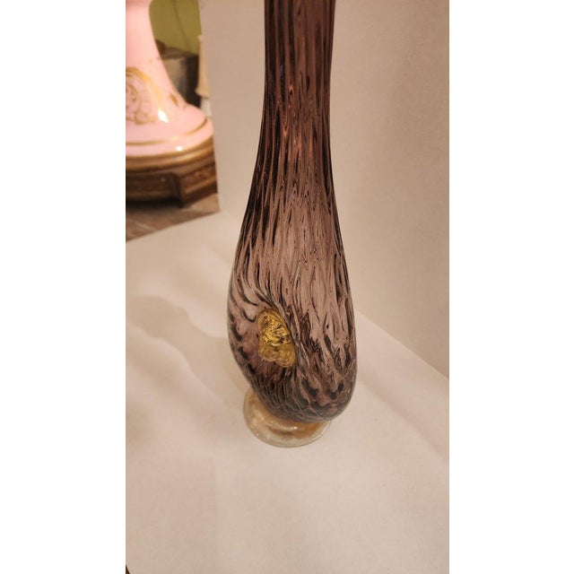Early 20th Century Murano Style Amethyst and Gold Decanter For Sale - Image 4 of 9