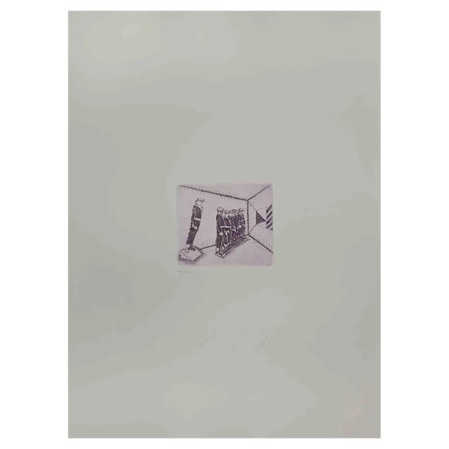 Mino Trafeli, Marinerie of Pisa, Etching, 1981 For Sale