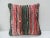 Handmade Green and Red Striped Turkish Kilim Pillow Cover For Sale - Image 4 of 4