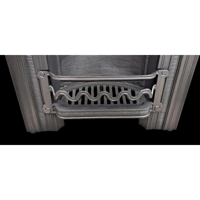Antique Victorian Cast Iron Fireplace Surround and Grate, 1800s For Sale - Image 9 of 14