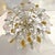 Modern Italian Silver Gold Frosted White Crystal Murano Glass Icicle Chandelier For Sale - Image 9 of 12