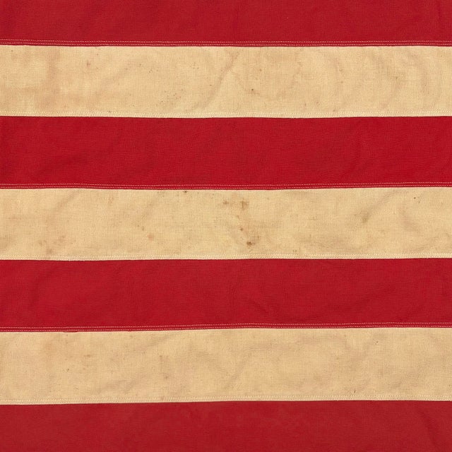 American Large Vintage Cotton American Flag With 48 Sewn Stars For Sale - Image 3 of 7