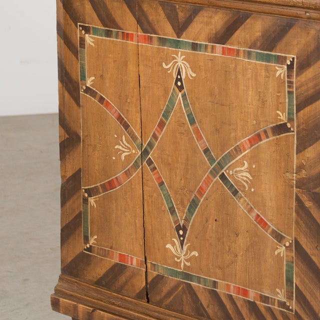 1778 Baroque Original Painted Tabernacle Secretary Writing Cabinet With St. George & Dragon For Sale - Image 10 of 13