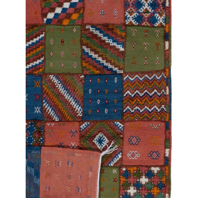 Contemporary Vintage Moroccan Design Patch Rug 5'4 X 8'4 For Sale - Image 3 of 8