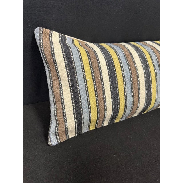 Turkish Hemp Pillow Cushion Natural Beige Brown Cushion Cover 14"x45" #18064 Enhance your home decor with our Kilim Pillow...