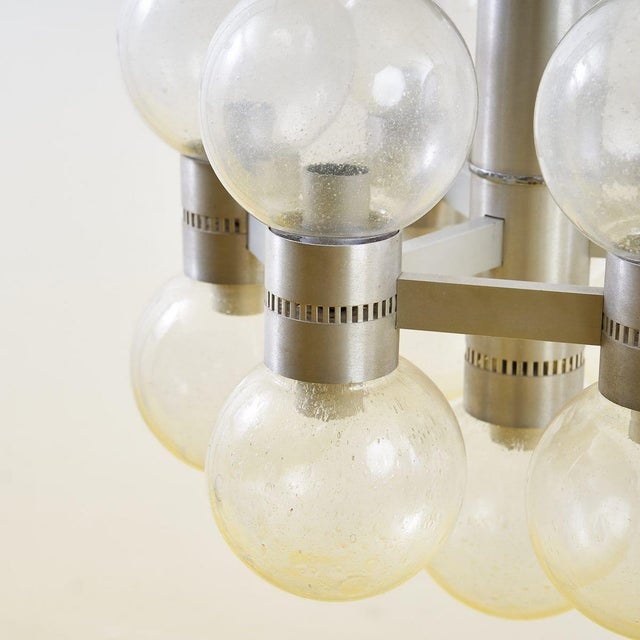 Chandelier with Bowls, 1970s For Sale - Image 8 of 9