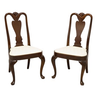 Hickory Chair Mahogany Queen Anne Dining Side Chairs - Pair A For Sale