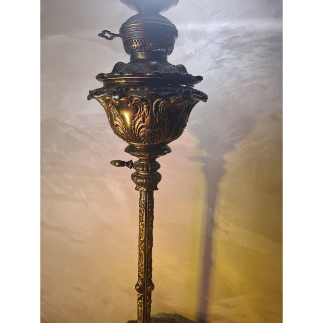 Antique Cast Iron Floor Lamp, 1900 For Sale - Image 3 of 12