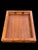 Resembling a ship's galley rail, this is a classic Teak wood "Captain's" (and also referred to as a Butler's) tray...
