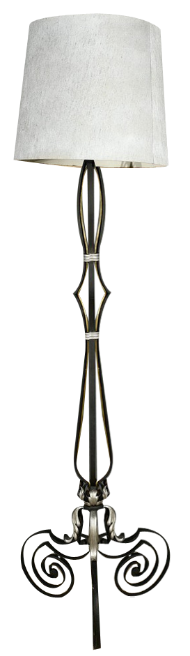 Wrought Iron Floor Lamp, 1940s