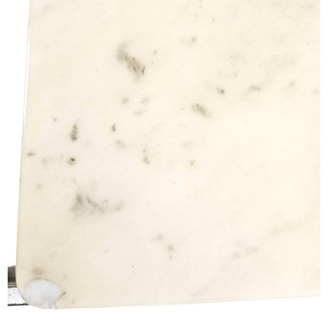 Stone 1980s Bruno Mathsson for Dux "Karin" Chrome and Marble Coffee Table For Sale - Image 7 of 9