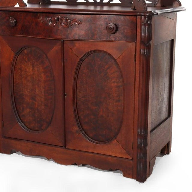Antique Victorian Walnut & Burl Etagere Server C1880 For Sale - Image 4 of 18