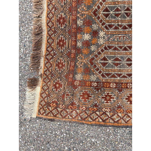 Hand-Woven Turkmen Rug, 1950s For Sale - Image 9 of 13