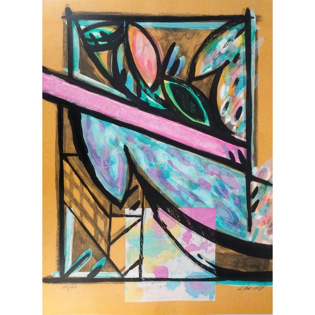 Jacques Poli, Perruches à la fenêtre, Lithograph For Sale