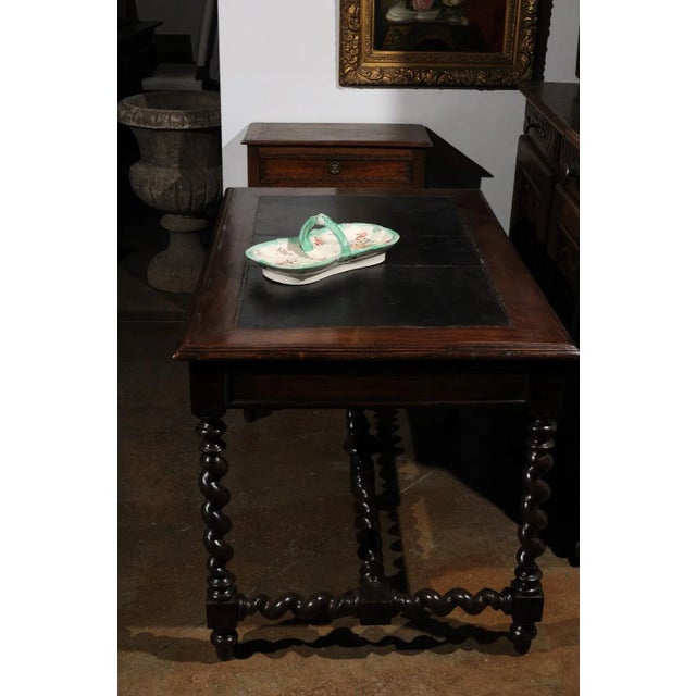 Longchamp French 19th Century Longchamp Majolica Asparagus Server with Floral Decor For Sale - Image 4 of 12