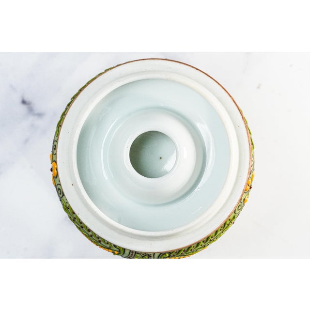 Rare Nippon Antique Hand Painted Native American Indian Chief Tobacco Humidor Porcelain Lidded Jar For Sale - Image 11 of 18