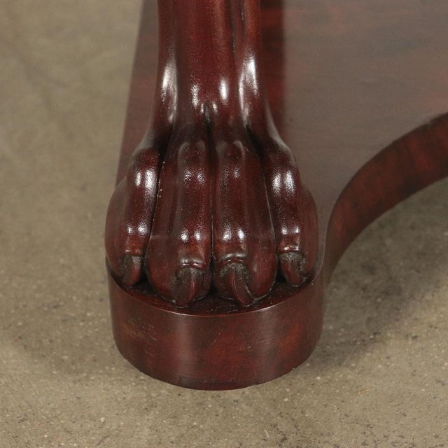 Brown 19th Century Genoese Console with Mirror in Mahogany, Italy For Sale - Image 8 of 14