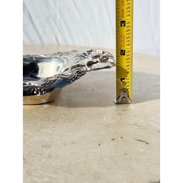 Metal Vintage Reed & Barton 230 Silver-Plated Heart Dish – Ornate Anniversary Gift For Sale - Image 7 of 12